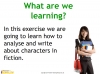 How to write about fictional characters Teaching Resources (slide 2/13)